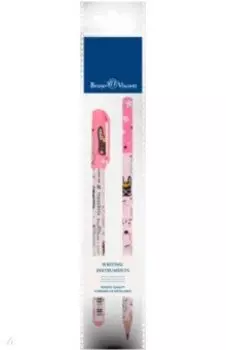 Ручка шариковая HappyWrite, синяя и карандаш чернографитный HappyGraphix. Цирк. Зайка, HB