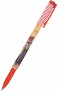 Ручка шариковая Лиса в кедах, синяя