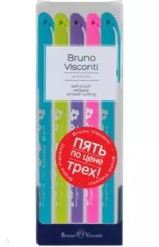 Ручки гелевые со стираемыми чернилами DeleteWrite Art. Цветочки, синие, 5 штук