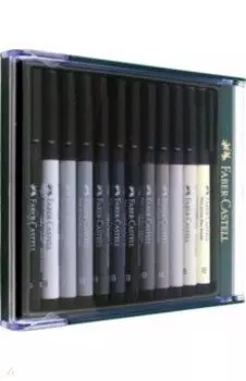 Ручки капиллярные Brush Grey tones, 12 цветов