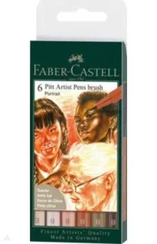 Ручки капиллярные Brush Portrait, 6 цветов