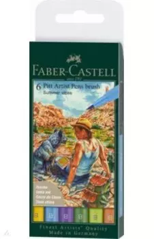 Ручки капиллярные Brush Summer, 6 цветов