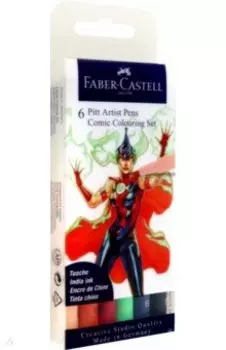 Ручки капиллярные Comic Brush, 6 цветов