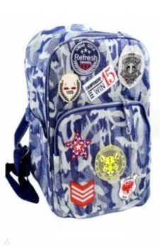 Рюкзак "ГОЛУБОЙ КАМУФЛЯЖ" джинса (46668)