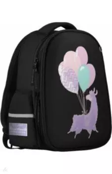 Рюкзак-капсула Лама, черный с эргономичной спинкой