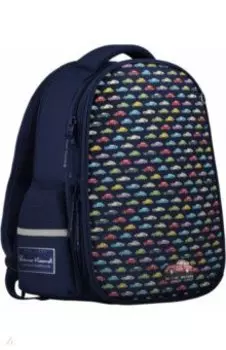 Рюкзак-капсула Машинки, синий с эргономичной спинкой