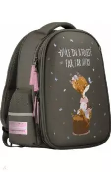 Рюкзак-капсула Оленёнок, тёмно-серый с эргономичной спинкой