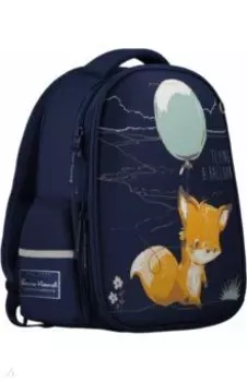 Рюкзак-капсула с эргономичной спинкой Лисенок, синий