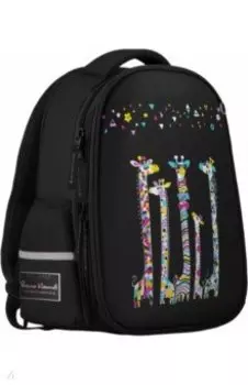 Рюкзак-капсула Жирафы, черный с эргономичной спинкой