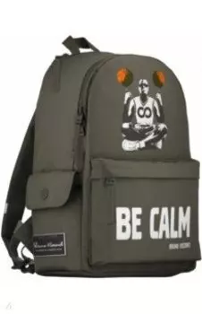 Рюкзак молодежный БУДЬ СПОКОЕН, темно-серый