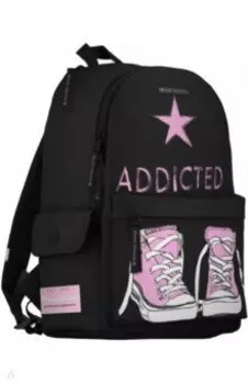 Рюкзак молодежный Кеды розовые, черный