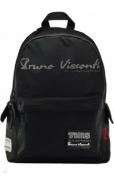 Рюкзак молодежный "Original" (черный с серыми надписями) (12-003/45)