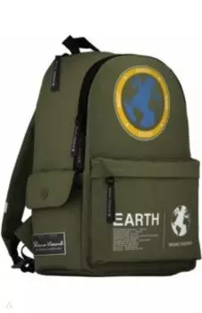 Рюкзак молодежный Планета Земля, темно-зеленый
