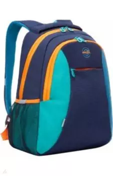 Рюкзак молодежный женский, синий с бирюзовым