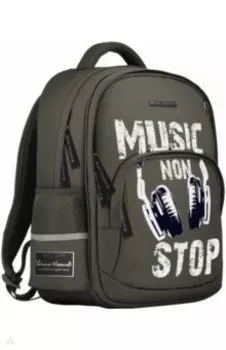 Рюкзак Music, серый с эргономичной спинкой