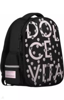 Рюкзак-облегченая капсула, черный, с эргономичной спинкой, VITA