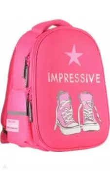 Рюкзак-облегченная капсула с эргономичной спинкой КЕДЫ, розовый