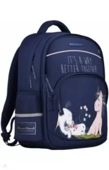 Рюкзак с эргономической спинкой Единороги, синий