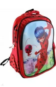 Рюкзак школьный Леди Баг, красный