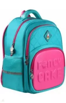 Рюкзак школьный, полиэстер, Зайка капкейк