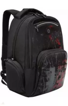 Рюкзак темно-серый-красный