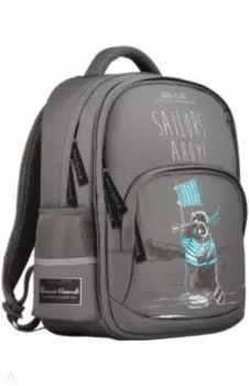 Рюкзак Жизнь Енота, серый с эргономичной спинкой