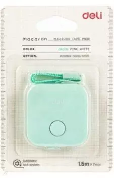 Рулетка канцелярская, зеленая