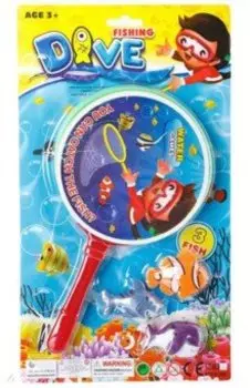 Рыболовный сачок с 3-мя рыбками