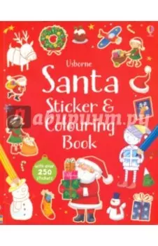 Santa Sticker and Colouring Book