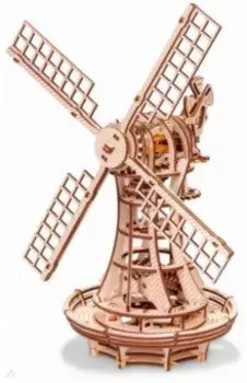 Сборная модель деревянная 3D Ветряная мельница механическая