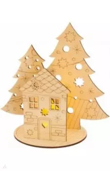 Сборная модель Домик в лесу, с подсветкой