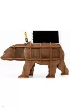 Сборная модель Настольный органайзер Медведь, коричневый