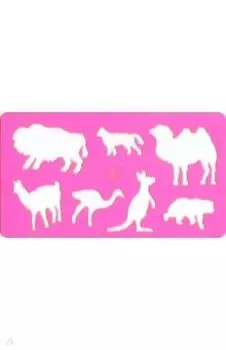 Шаблон для рисования Животные, розовый