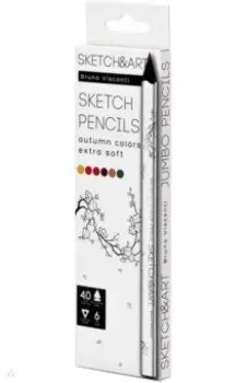 Скетч карандаши Sketch&Art. Осенний Пейзаж, утолщенные, 6 цветов