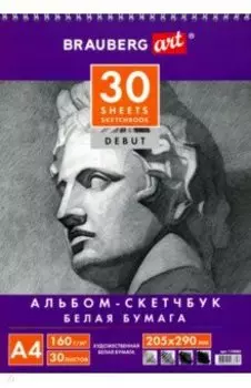 Скетчбук "DEBUT" (А4, 30 листов, 160г/м2, пружина) (110985)