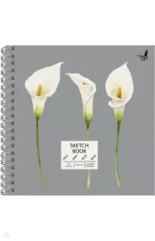 Скетчбук "Флористика" (40 листов, 19х19 мм, гладкая бумага) (ТСМ404865)