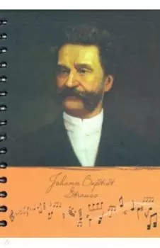 Скетчбук "Рисуй и слушай! Штраус" (100 листов, А5, спираль) (5618)