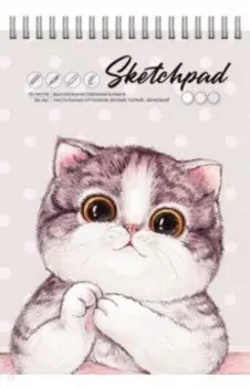 Скетчпад Кошка, 40 листов, А5