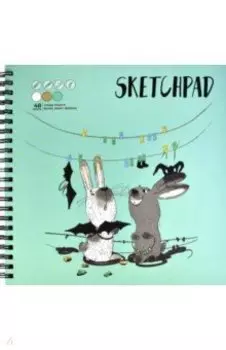 Скетчпад Забавные животные, 48 листов, перевертыш