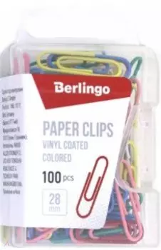 Скрепки 28 мм, 100 штук, цветные (DBs_28130)