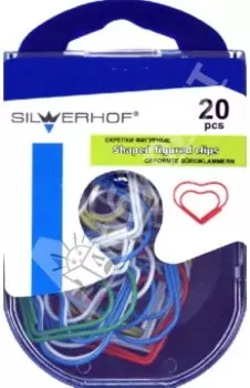 Скрепки фигурные "Сердце" 20 штук (493010)