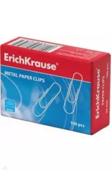 Скрепки металические оцинкованные, 33 мм, 100 штук