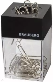 Скрепочница "BRAUBERG" с 30 скрепками (225189)