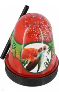 Слайм с разноцветными пенопластовыми шариками Черепаха