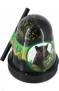 Слайм с желтыми пенопластовыми шариками Ягуар