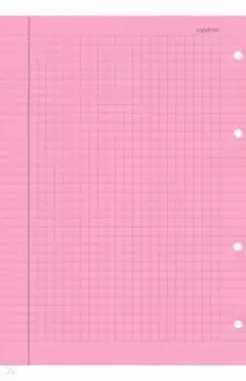 Сменный блок для тетрадей на кольцах Розовый, А5, 50 листов, клетка