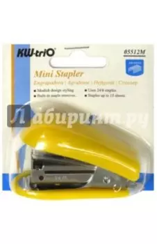 Степлер "Mini" 24/6 26/6, 50 скоб (5512YELL)