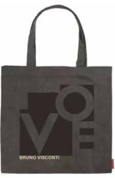 Сумка-шоппер квадратная Love, серая