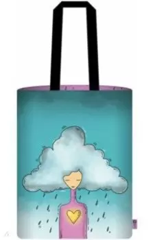 Сумка-шоппер Состояние души, голубая