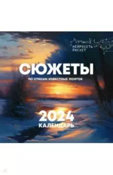 Сюжеты по стихам известных поэтов. Нейросеть рисует. Календарь на 2024 год